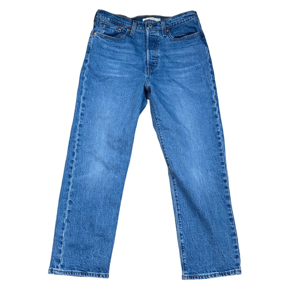 Levi's Jeans Women 29 Blue Wedgie Straight High Rise Button Fly Denim Minimalist